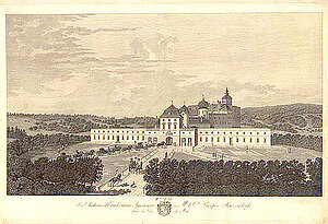 Kilian Ponheimer, Schloss Ernstbrunn, Kupferstich, 45x67 cm (Plattenrand), um 1780-1790